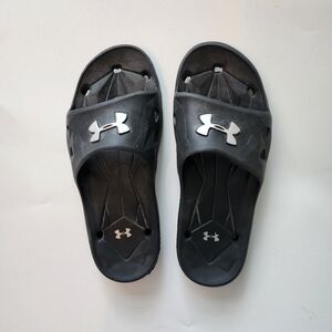 Under Armour Locker II Unisex Comfort Slides Mens Size 8 Womens Size 9 Black